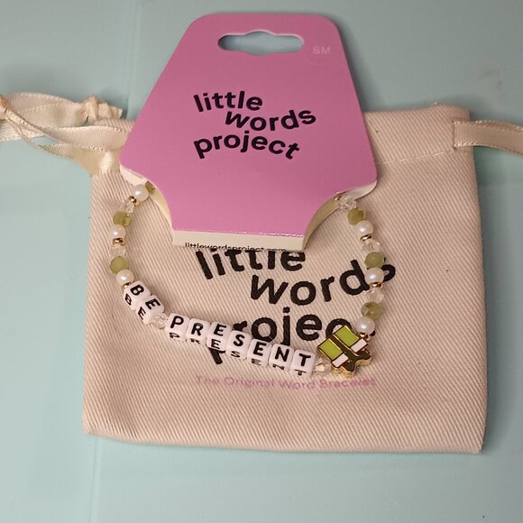 NEW Little Words Project "Be Present" Beaded Bracelet - Picture 3 of 10